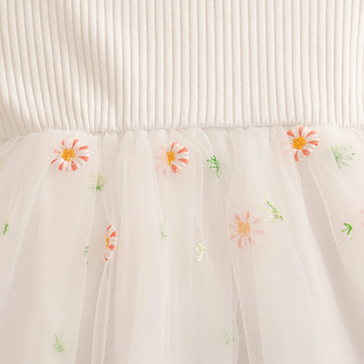Floral Mesh Princess Baby Dress