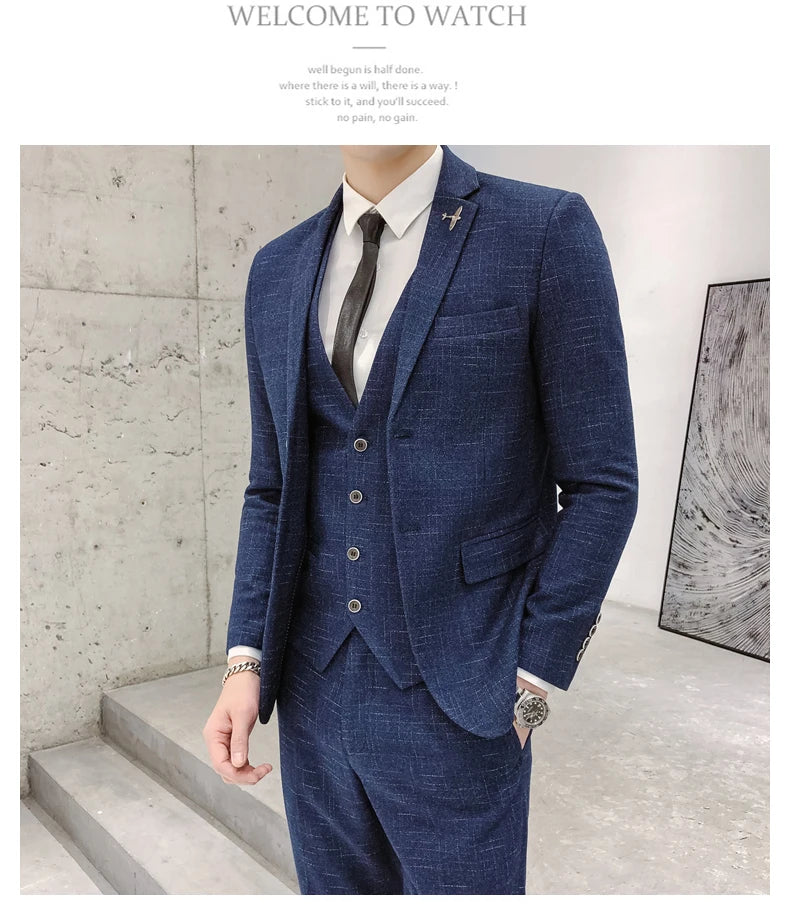 Refined Slim Wedding Suit Set