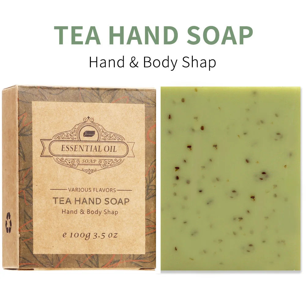 4 Pack Of Lavender Frosted Soap - 4, Coconut, Tea Tree Essential Oil - Kraft Paper Box For Gifts And Luxurious Travel Experience