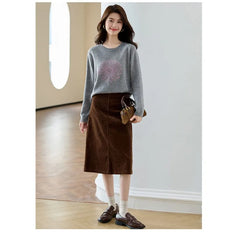 Classic Gray Winter Knit Pullover