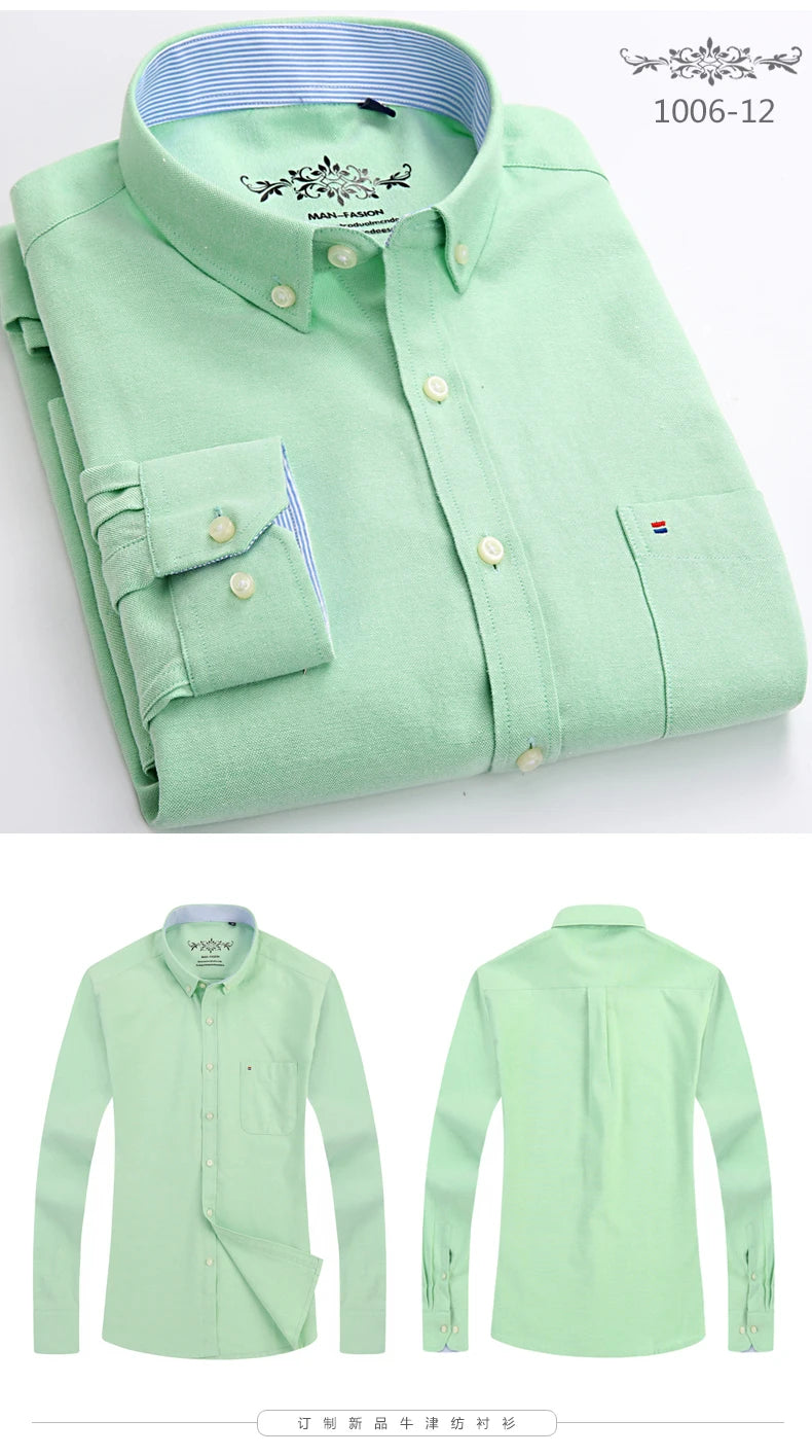 Slim Striped Office Shirt Men