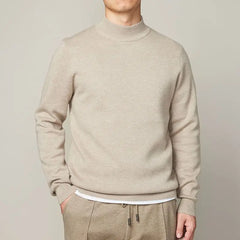 Mock Neck Slim Knit Sweater