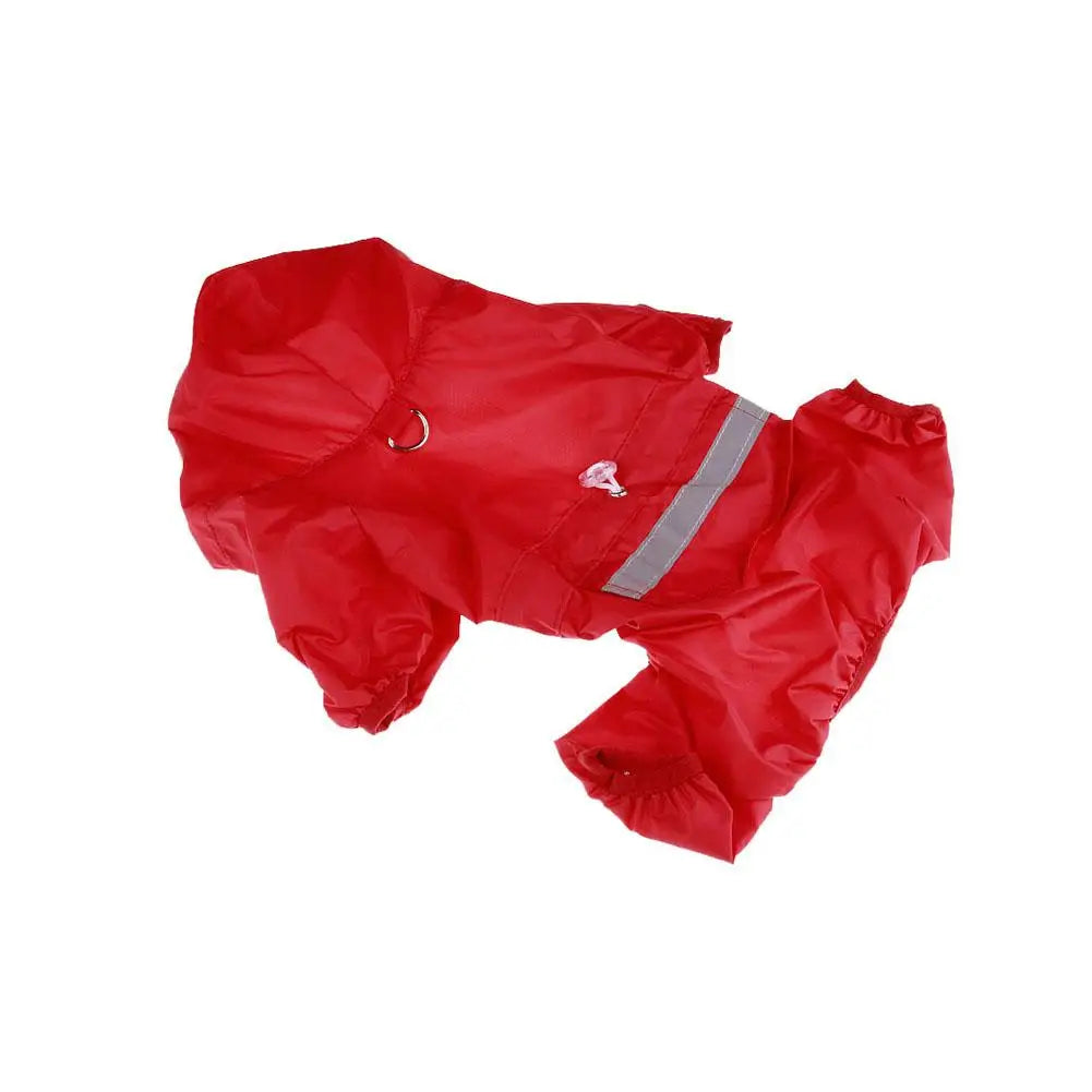 Pet Dog Raincoat Waterproof Puppy Cat Rain Coat Jacket Hooded Outdoor Rainwear Jumpsuit Clothes Small Medium Dogs Apparel