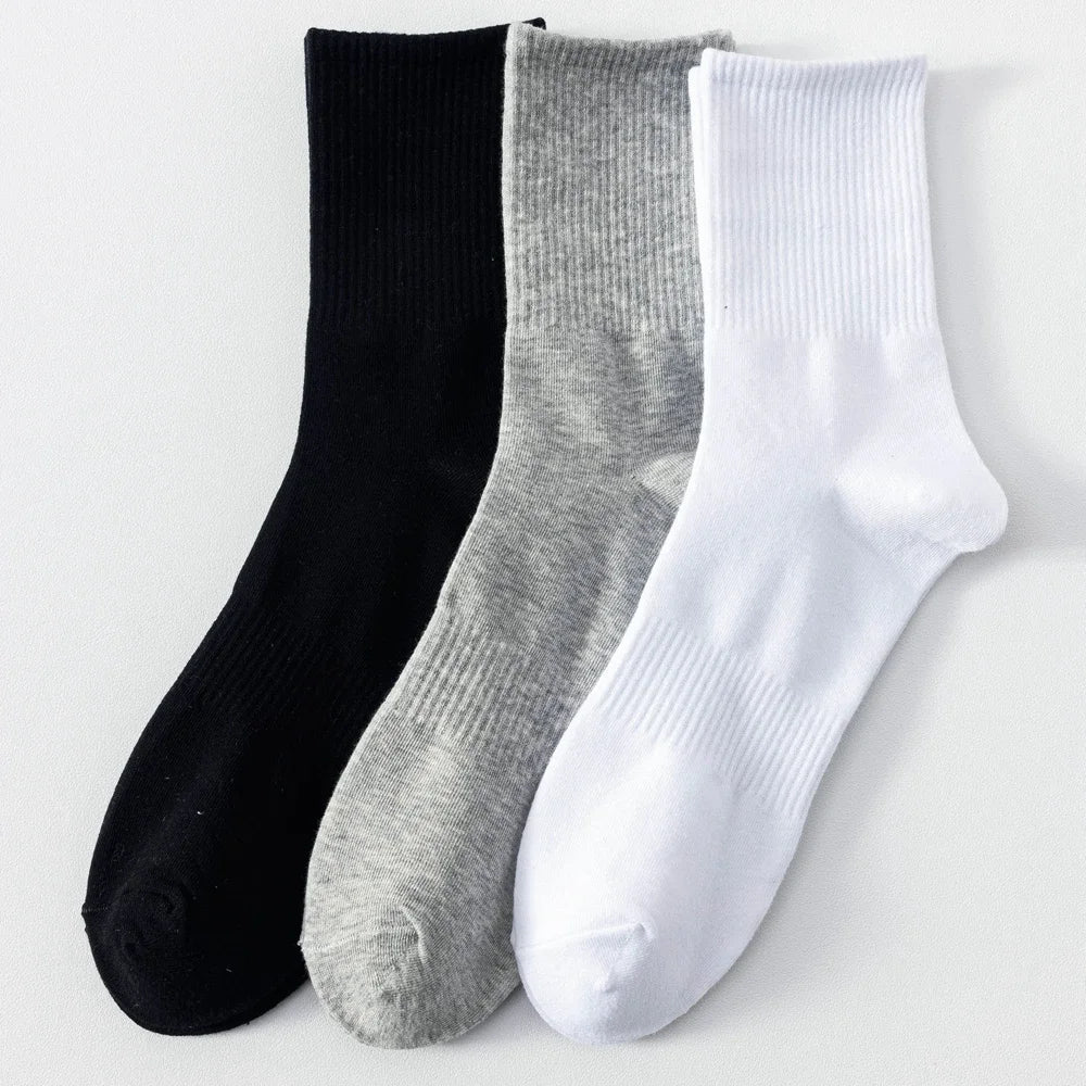 Plus Size Cotton Crew Socks