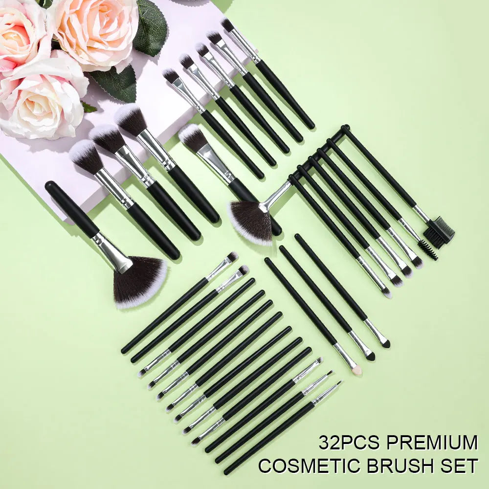 Premium Black 32 Brush Set