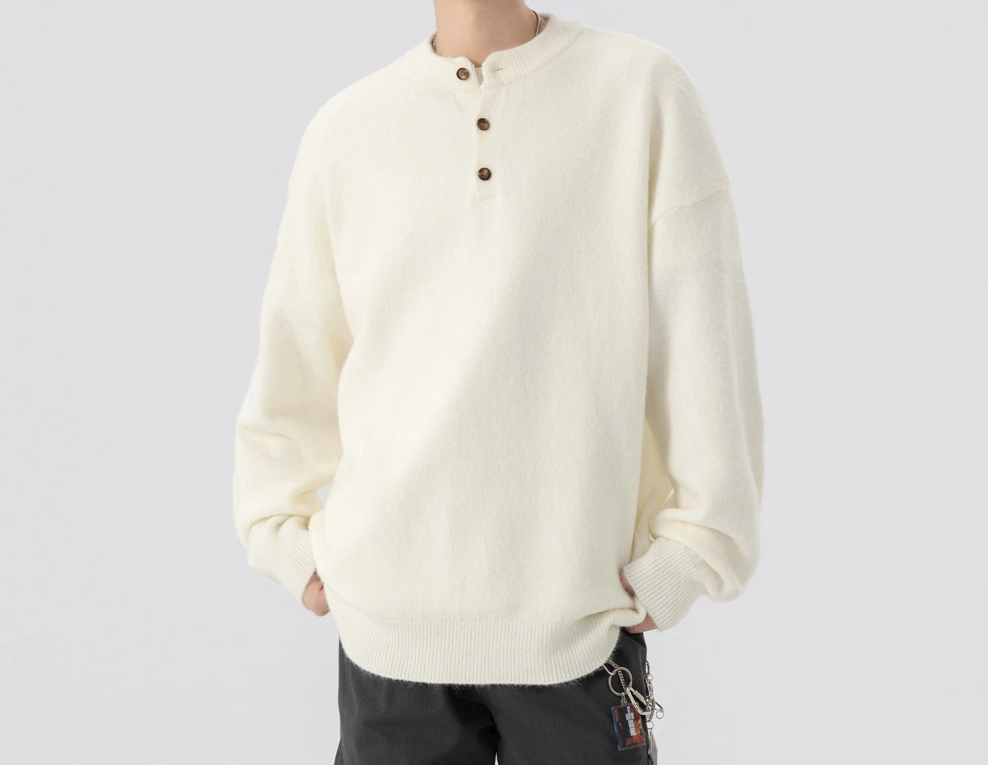 Knitted Sweater Men's Spring and Autumn Loose Casual Hoodie