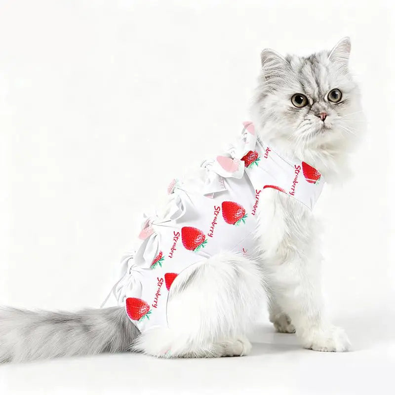 Pet Neutering Suit Cat Postoperative Recovery Clothes Anti-Licking Adjustable Wound Protective Clothing Pet Supplies