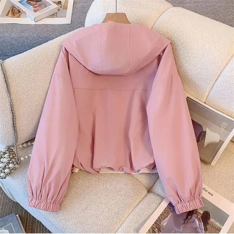 Hooded Casual Zipper Workwear Jacket