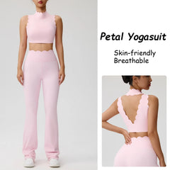 Women Yoga Sets Shockproof Bras&High Waist Hip-lifting Flared Pants Running Workout Pilate Suit Gym Training Clothing Sportswear