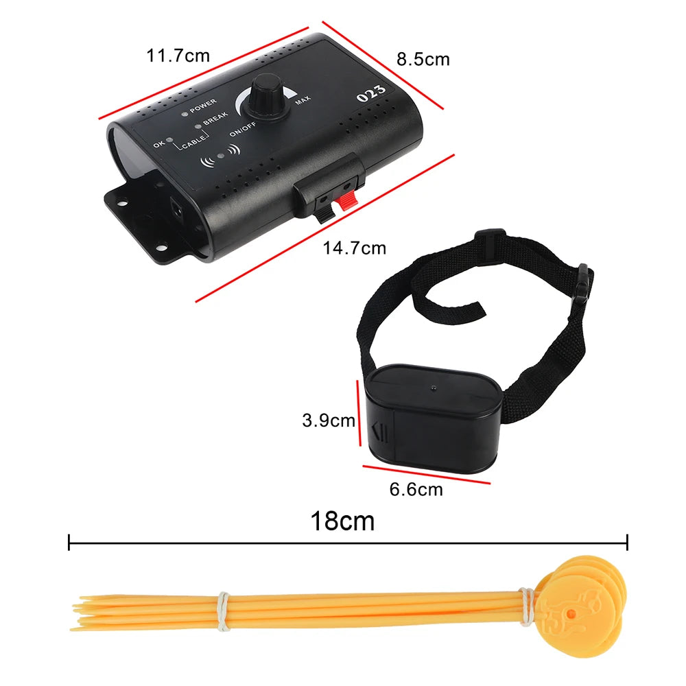 Dog Training Collar Pet Accessories Electronic Pet Fence System Containment Waterproof Electric Dog Fence Sound Shocked Collar
