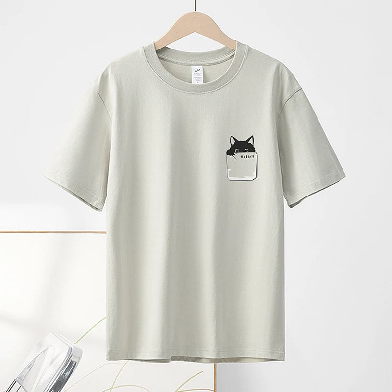 Pure Cotton Cat Graphic Tee
