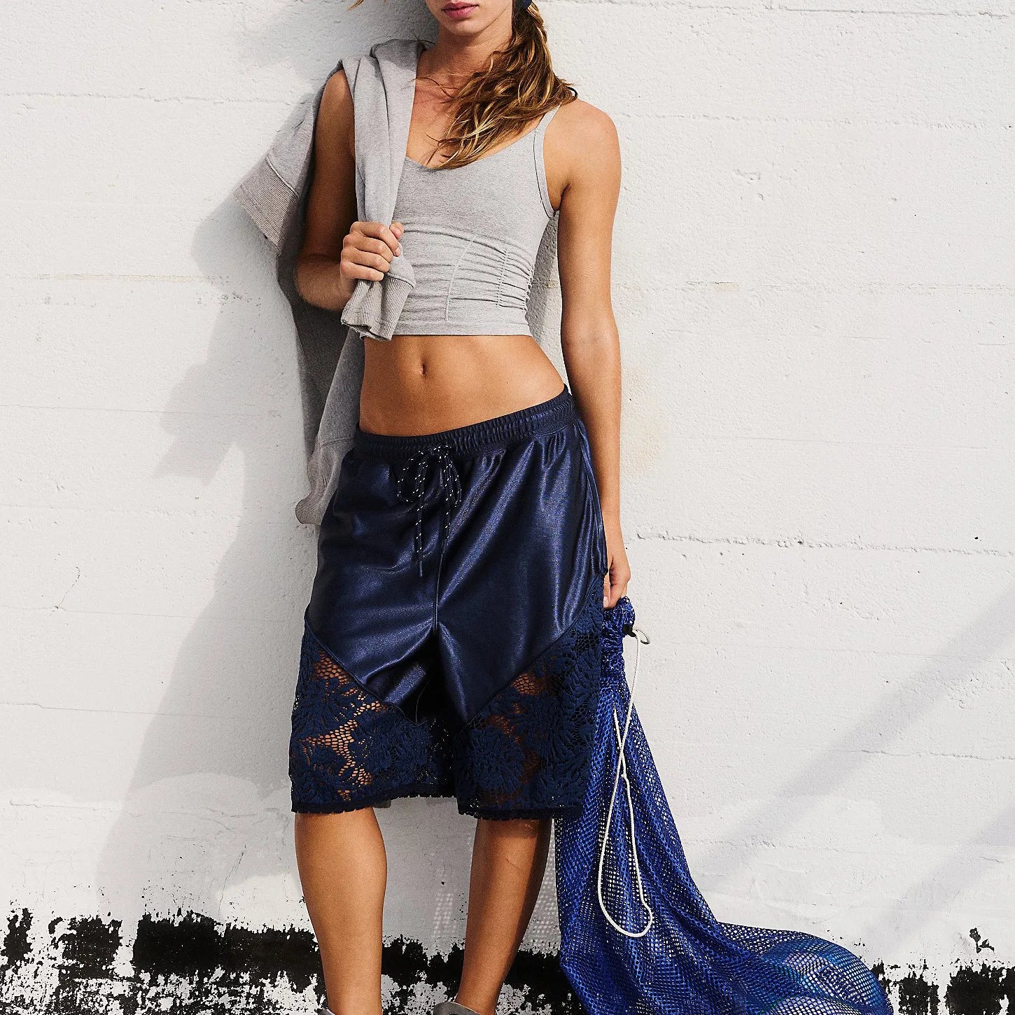 Shorts For Women Lace Five-point Pants Chic Sports Drawstring Beach Party Hot Shorts Casual Female Fashion Streetwear Clothing