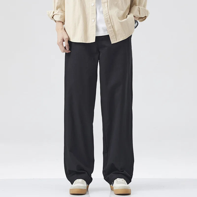 Retro Cotton Straight Casual Pants