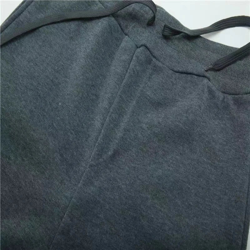 Man Hoodie Set Winter Solid Color Two Pices Sets Long-Length Street Clothes Casual Sports Sweatpant Hoody Unisex Fashion Suit