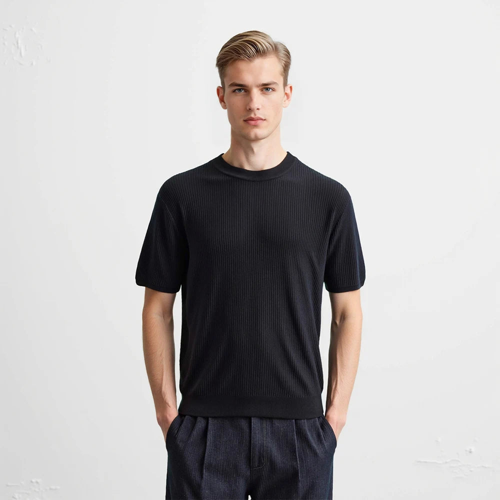 Knitted Smart Casual Tee Men