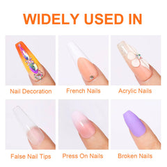 Super Strong Nail Glue For Press On False Nail Tips, Acrylic Fake Nails,Long-lasting Adhesion, Rhinestone Glue With Fast Drying