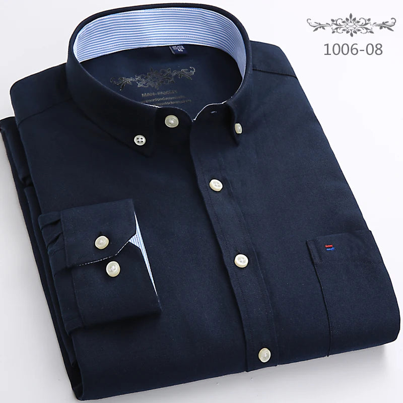 Slim Striped Office Shirt Men
