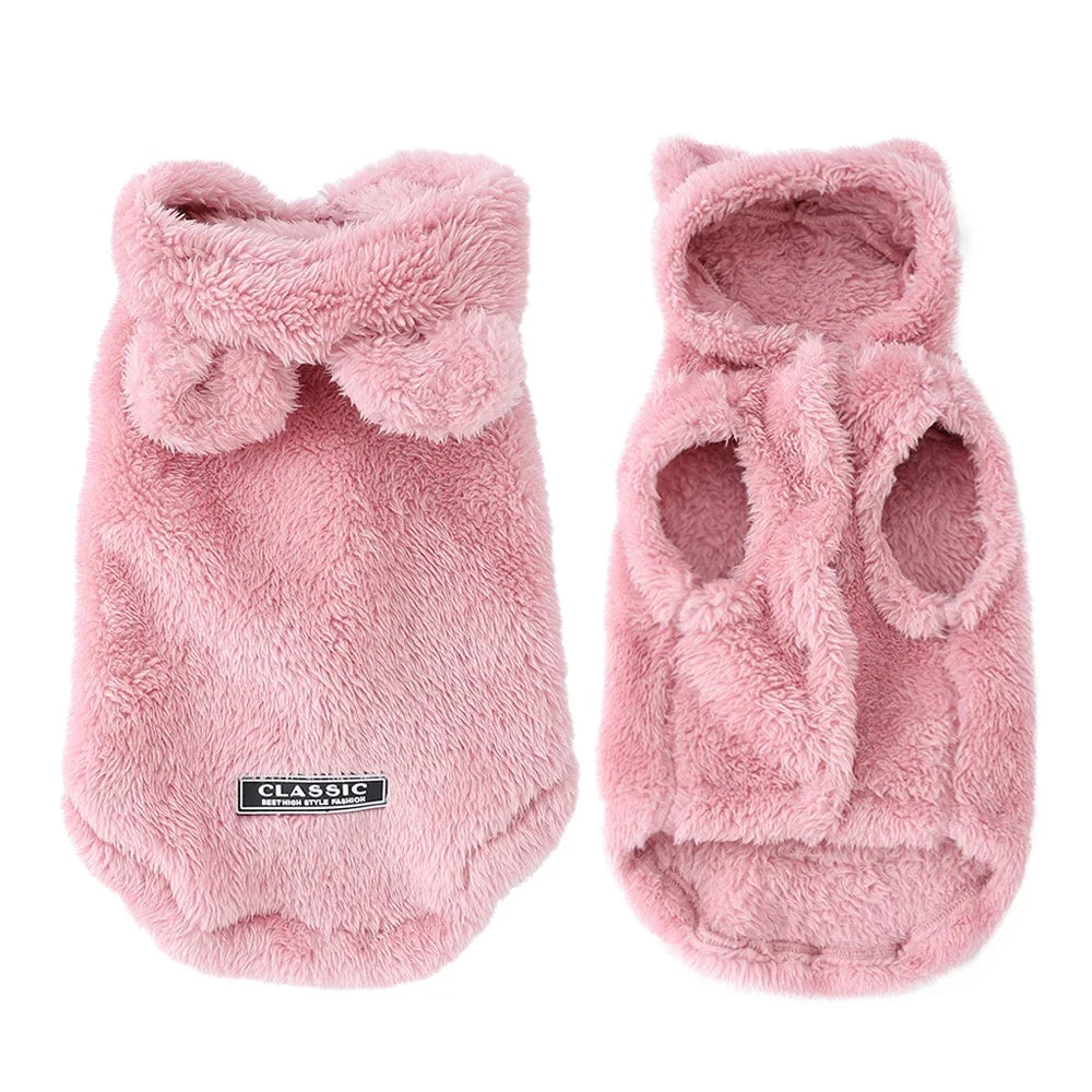 Cozy Fleece Pet Hoodie Coat