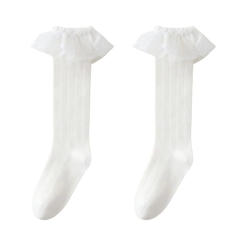 Lace Ruffle Baby Knee Socks