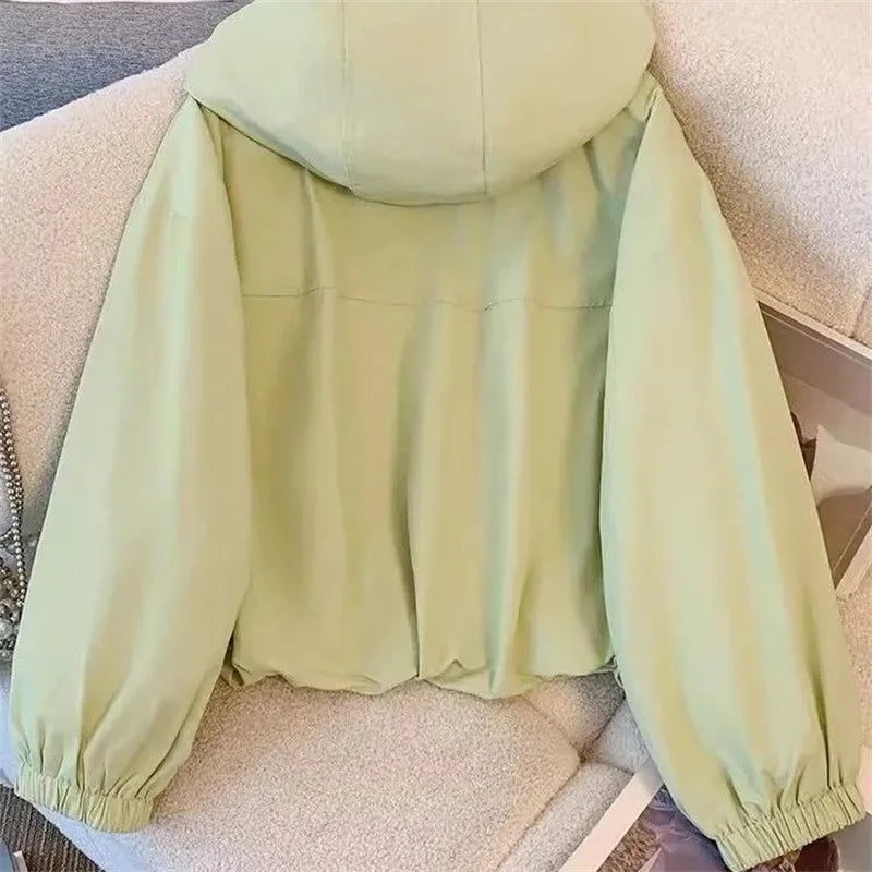 Hooded Casual Zipper Workwear Jacket
