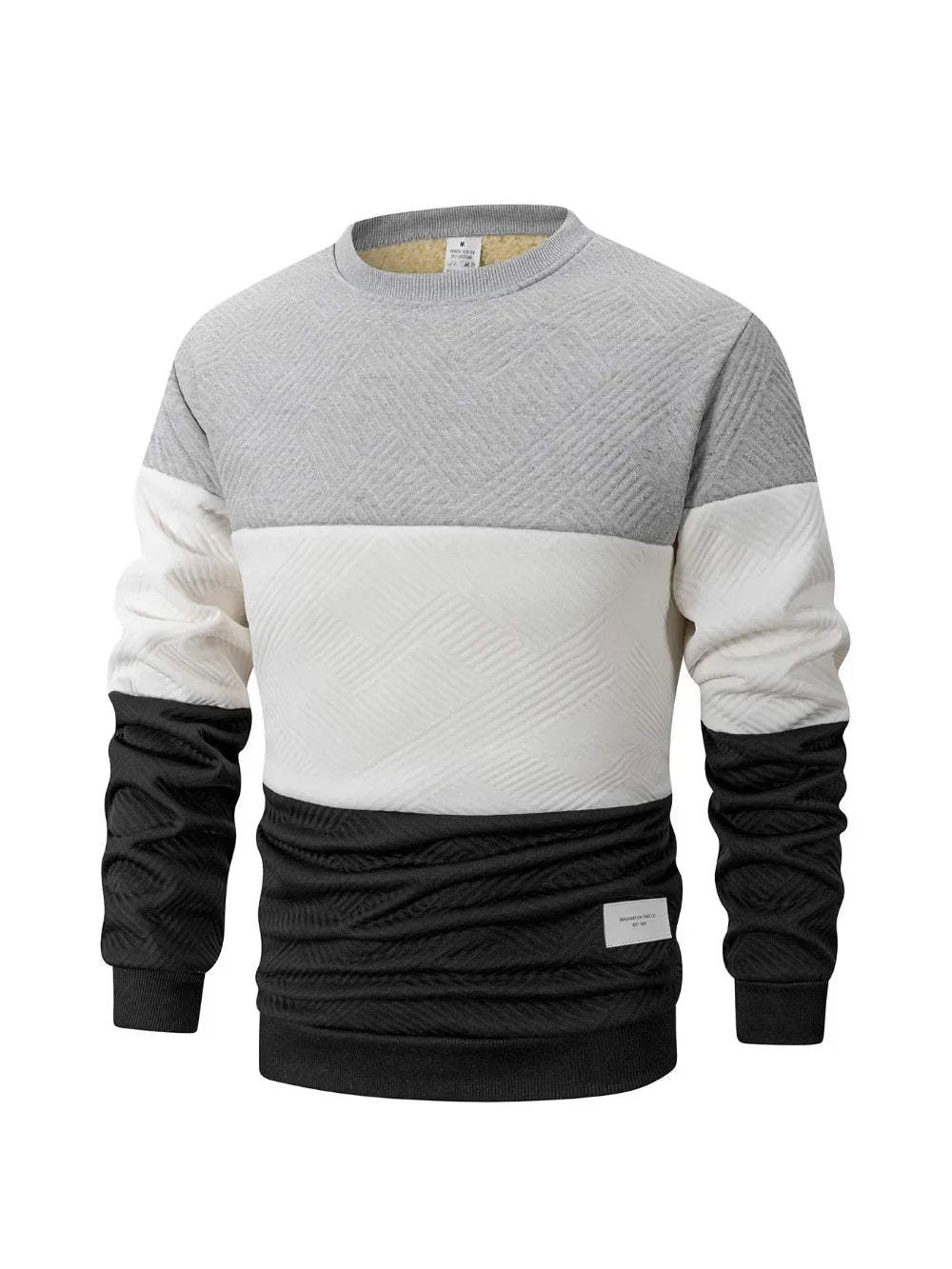 Thick Patchwork Knit Pullover
