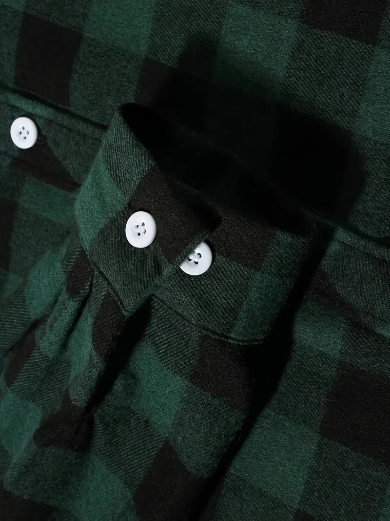 Classic Plaid Flannel Shirt Men