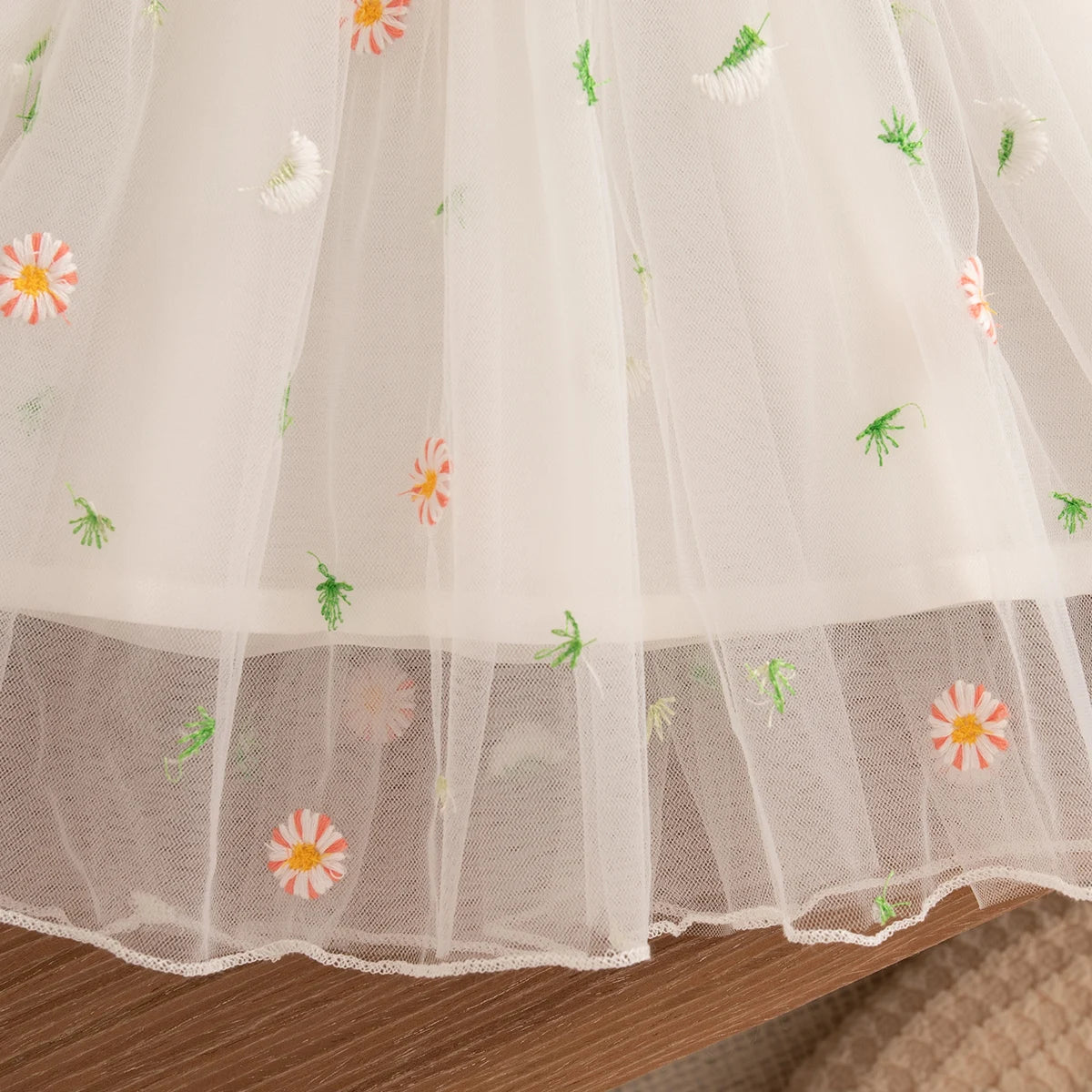 Floral Mesh Princess Baby Dress