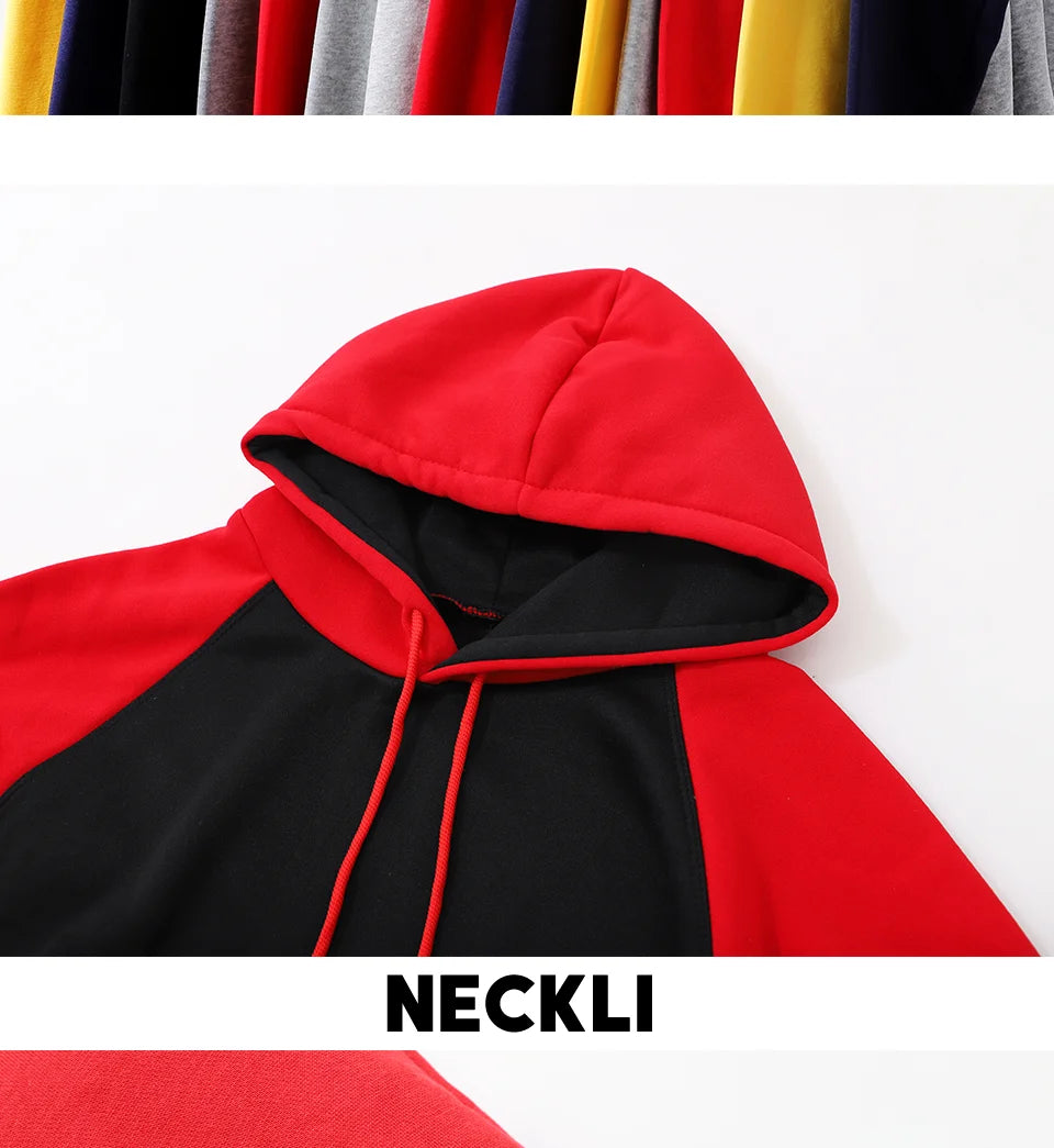 Color-Block Oversized Fleece Hoodie