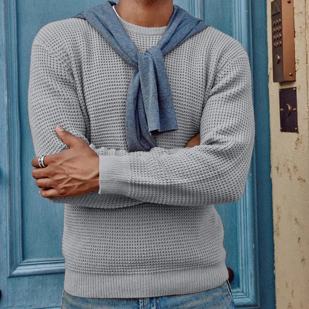 Men’s O-Neck Knit Pullover Sweater