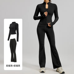 2PCS yoga suit, exercise set, gym set, women's exercise set, running exercise suit, long sleeved exercise suit, yoga suit