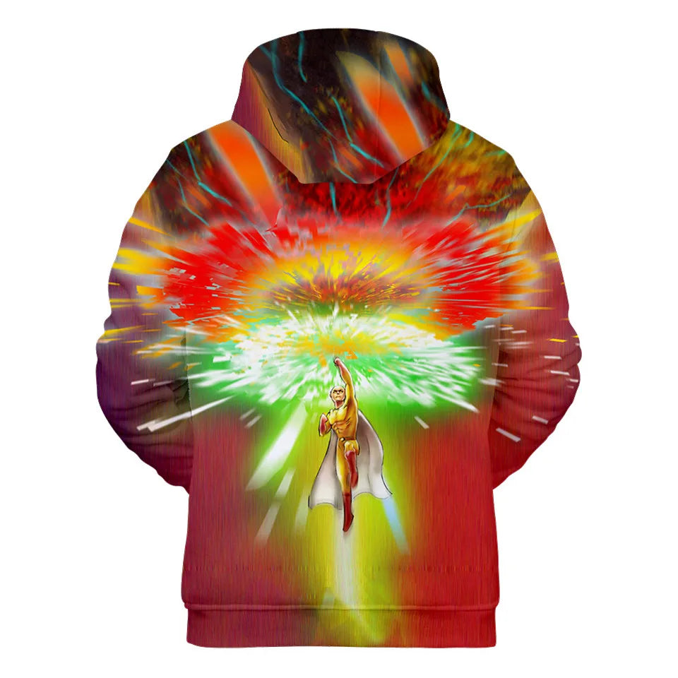 Coat Anime Saitama Oppai Hooded Hoodie Men Women Fleece Sweatshirt Fashion Harajuku Jacket Brand Clothes Cosplay Costume