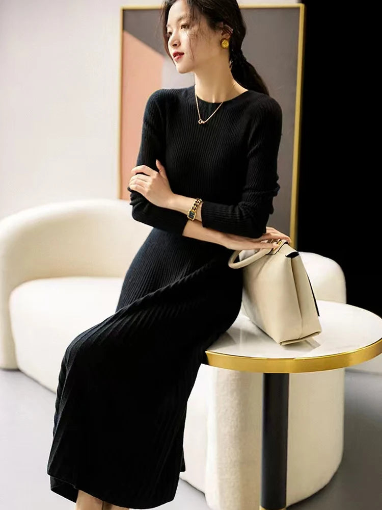 Merino Knit A-Line Dress