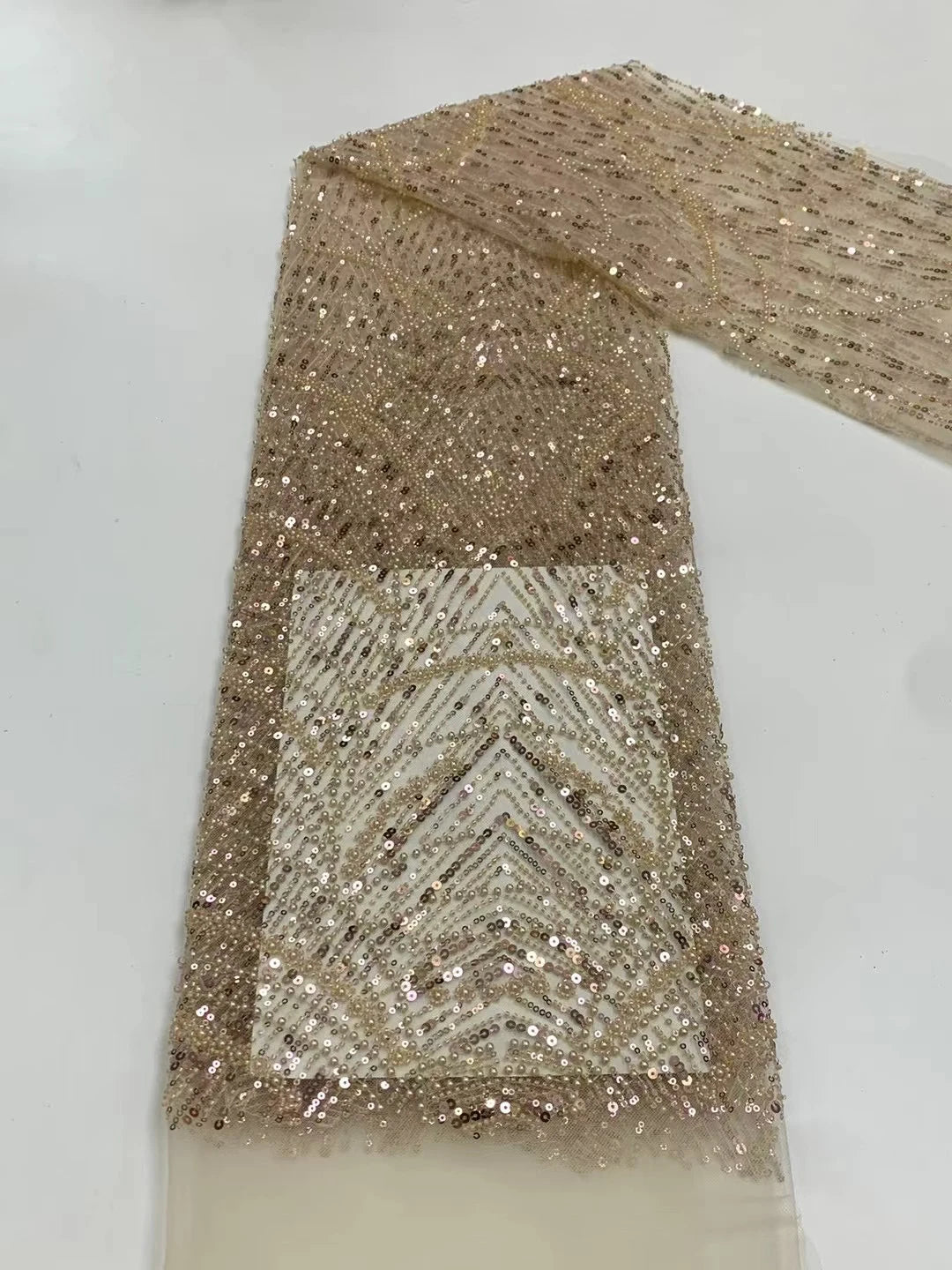 TITLE: Starlight Sequined Evening Gown Dress