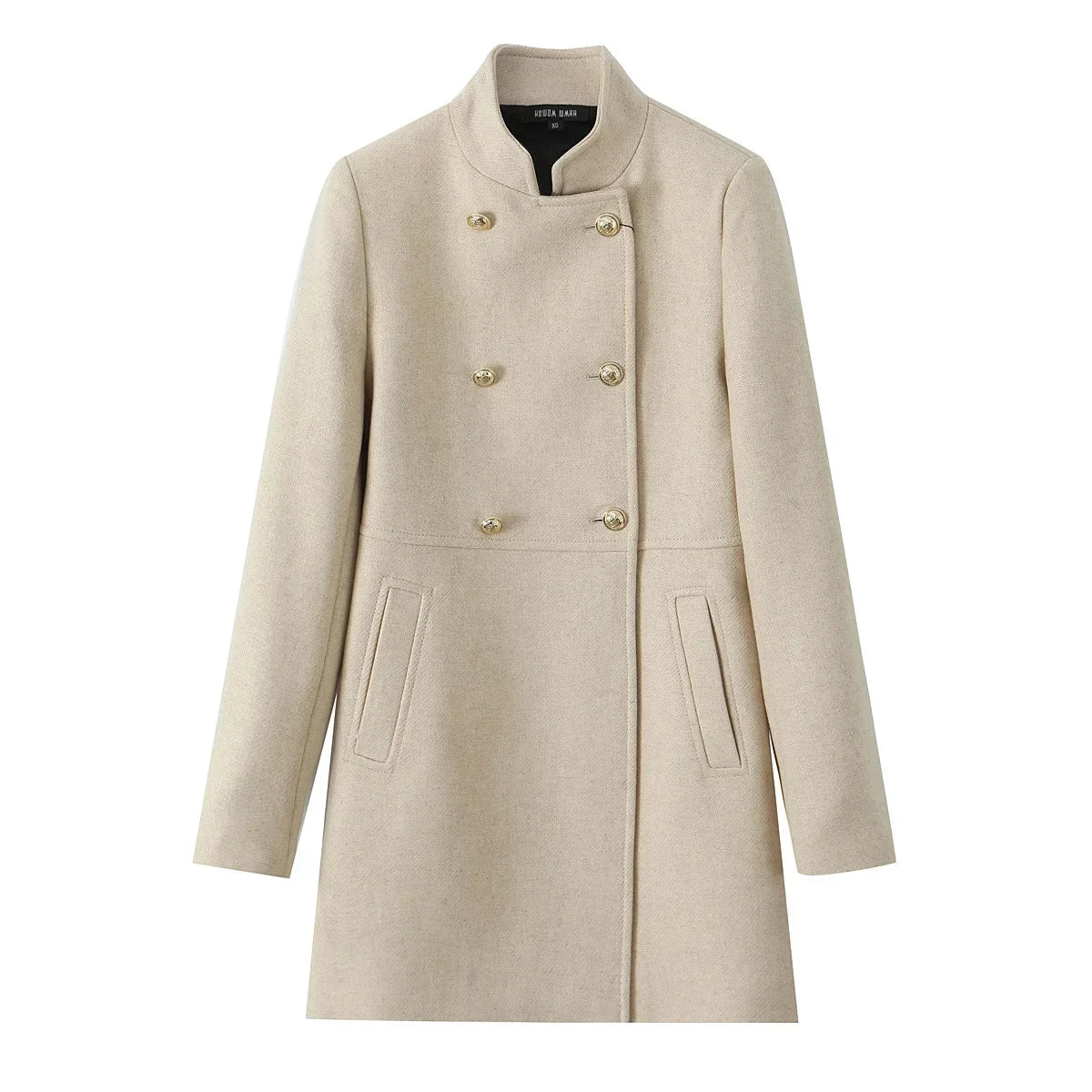 Retro Black Wool Long Coat