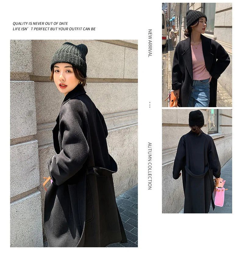 Double Faced Wool Korean Coat