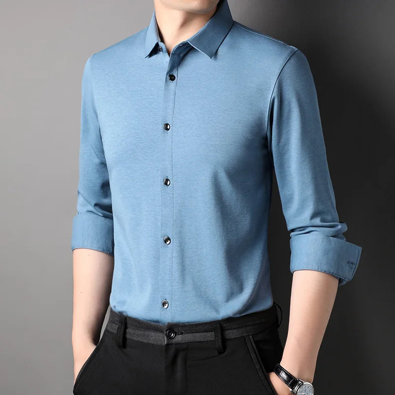 Mulberry Silk Blend Slim Shirt