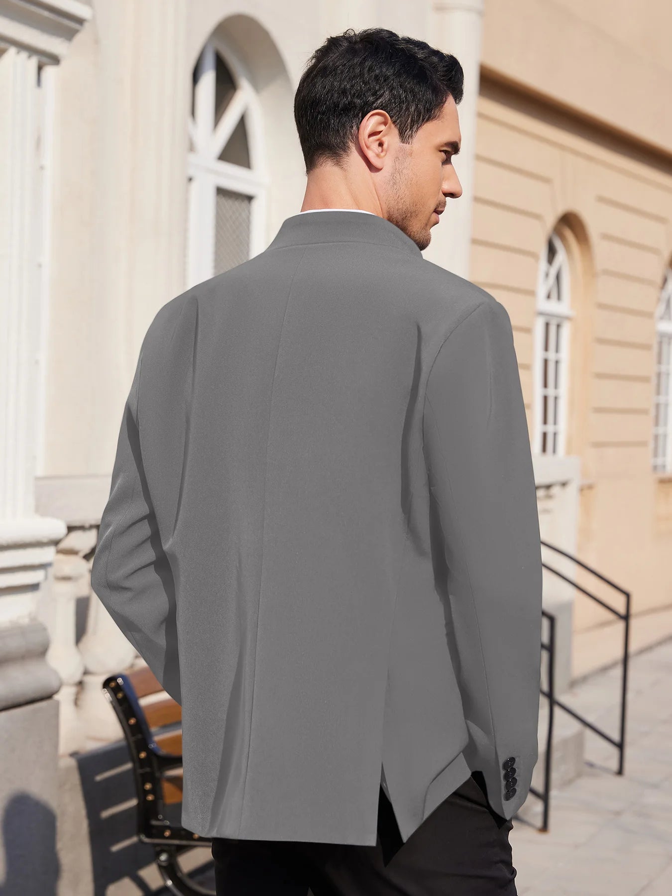 Men’s Lightweight Stand-Collar Casual Blazer