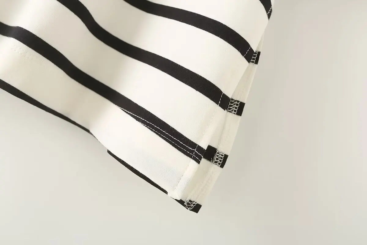 Striped Cotton Summer Tee Women