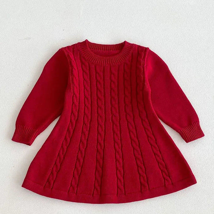 Knitted Princess Party Girls Dress