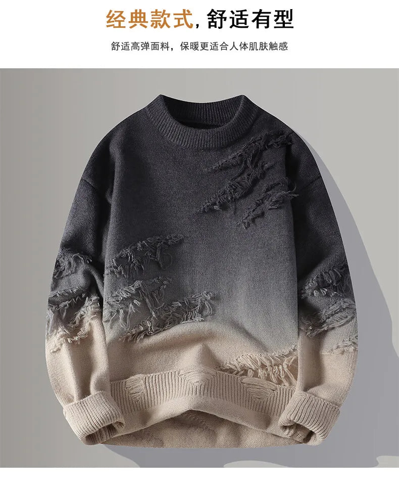 Winter Knit Crew Pullover Sweater