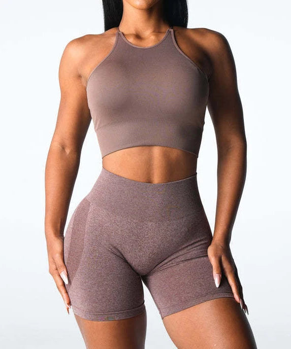 Embrace Seamless Sports Bra Women Backless Gym Bra Tops Padded Yoga Bras Push Up Running Sports Bras Workout Bralette Sportswear