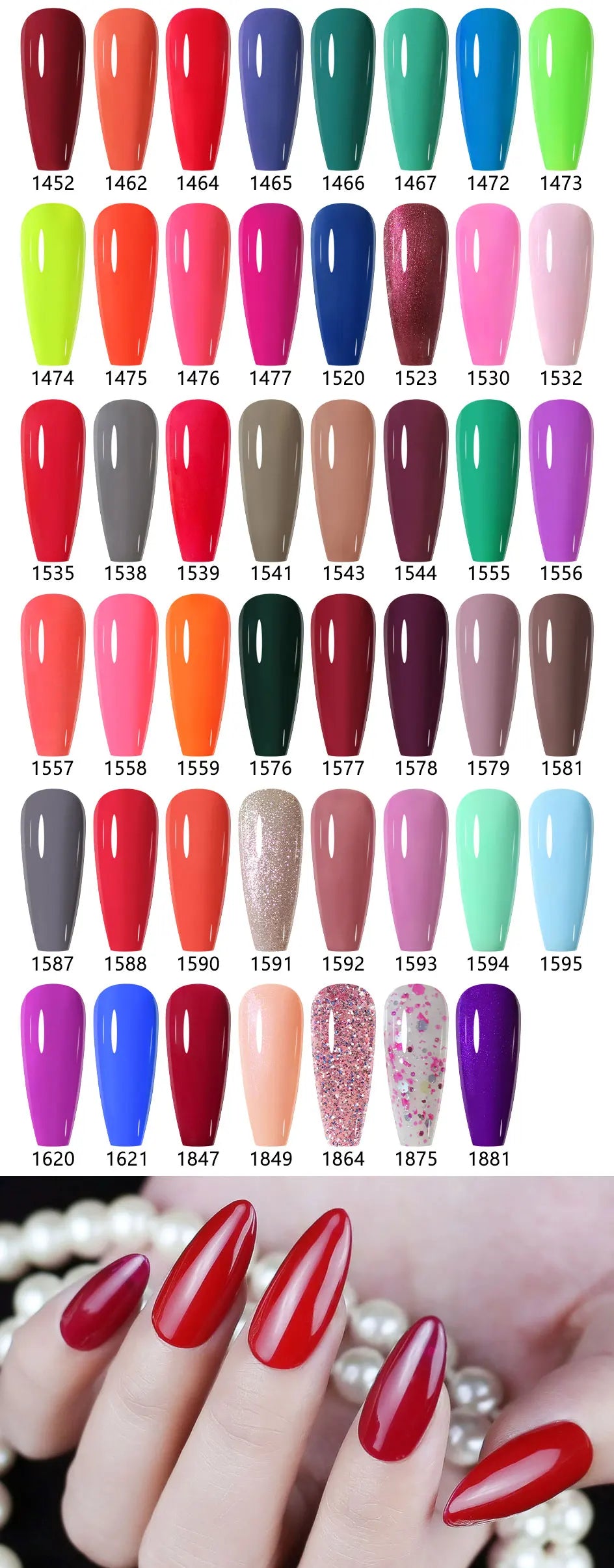 NAILCO 333 Colors Gel Nail Polish Semi Permanent Varnishes Nails Art Design Hybrid Soak Off Top Base Coat UV Gel Manicure 15ml
