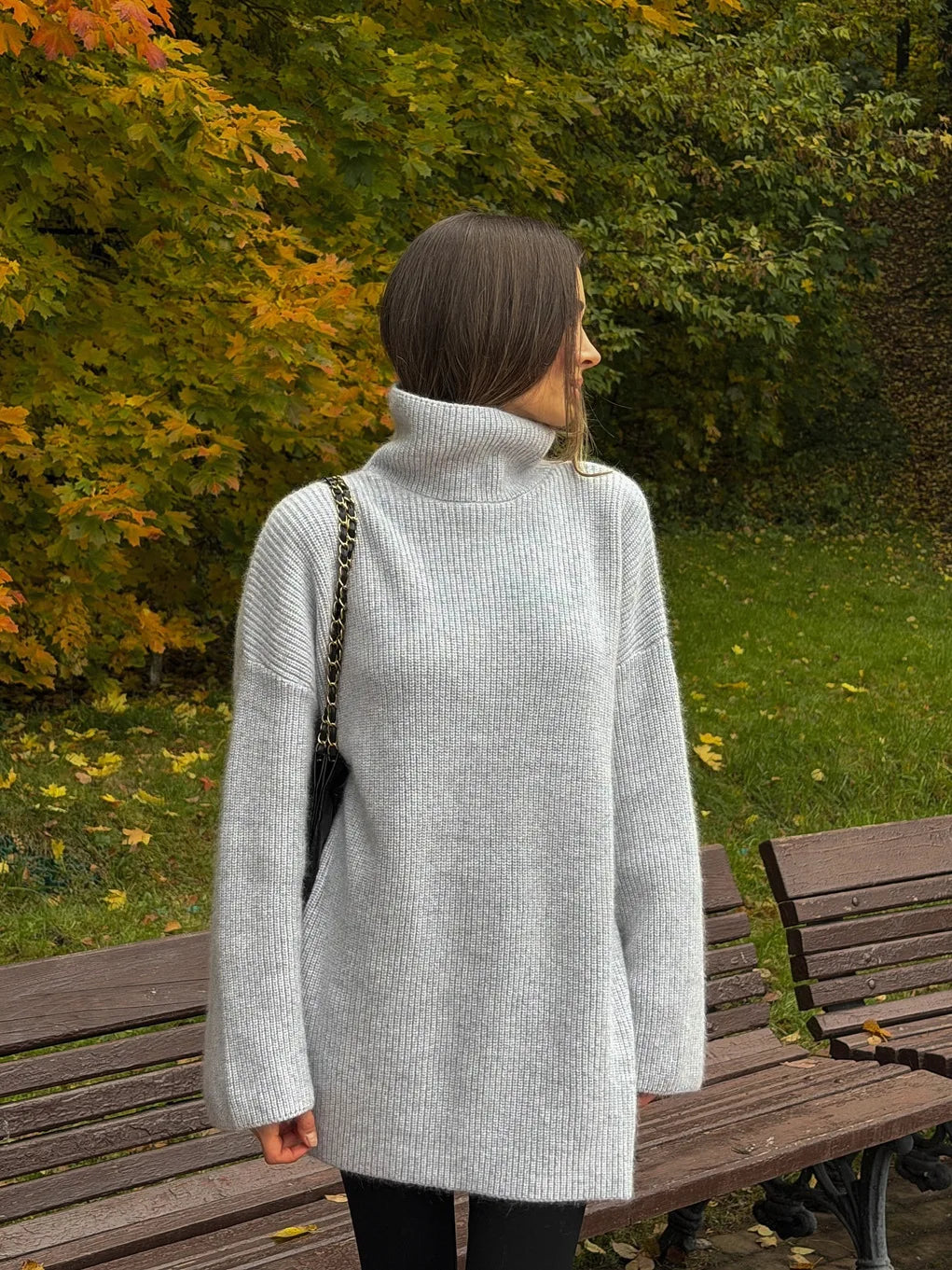 TOSSY High-Neck Knit Pullover