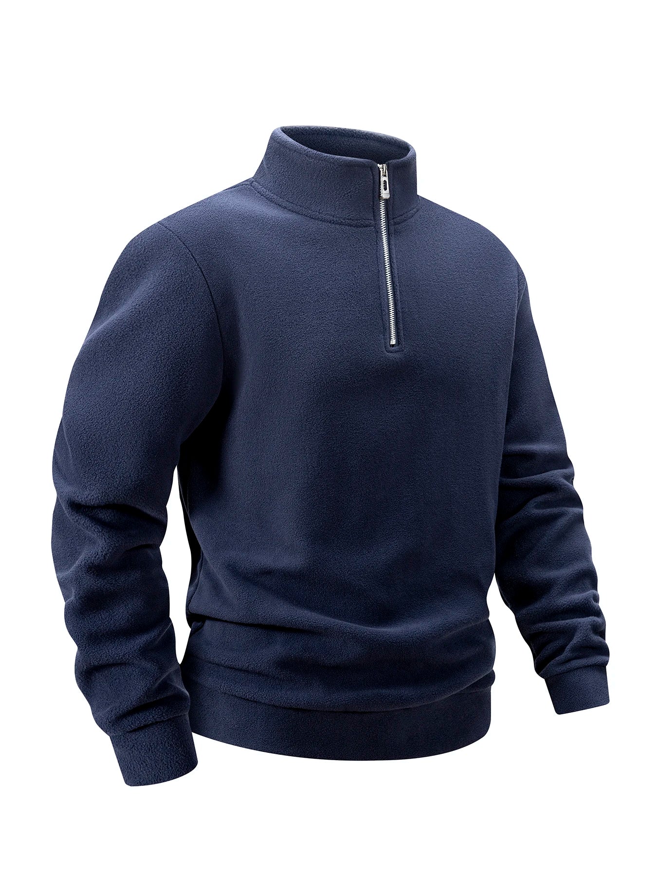 Modern Stand Collar Zip Pullover