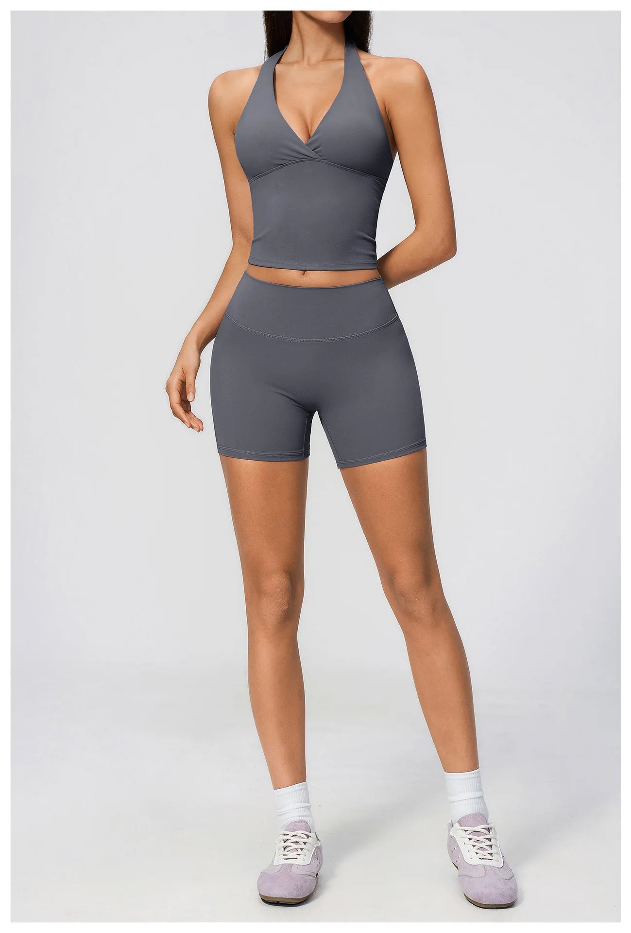 Yoga Outfit Set Fitness Two-Piece Set With No Embarrassing Lines Butt-Lifting Running Shorts Leggings Yoga Suit Athletic Wear