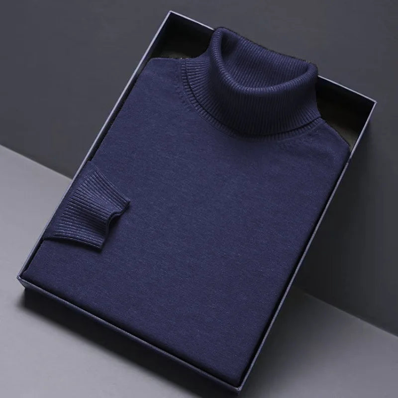 Minimal Turtleneck Knit Pullover