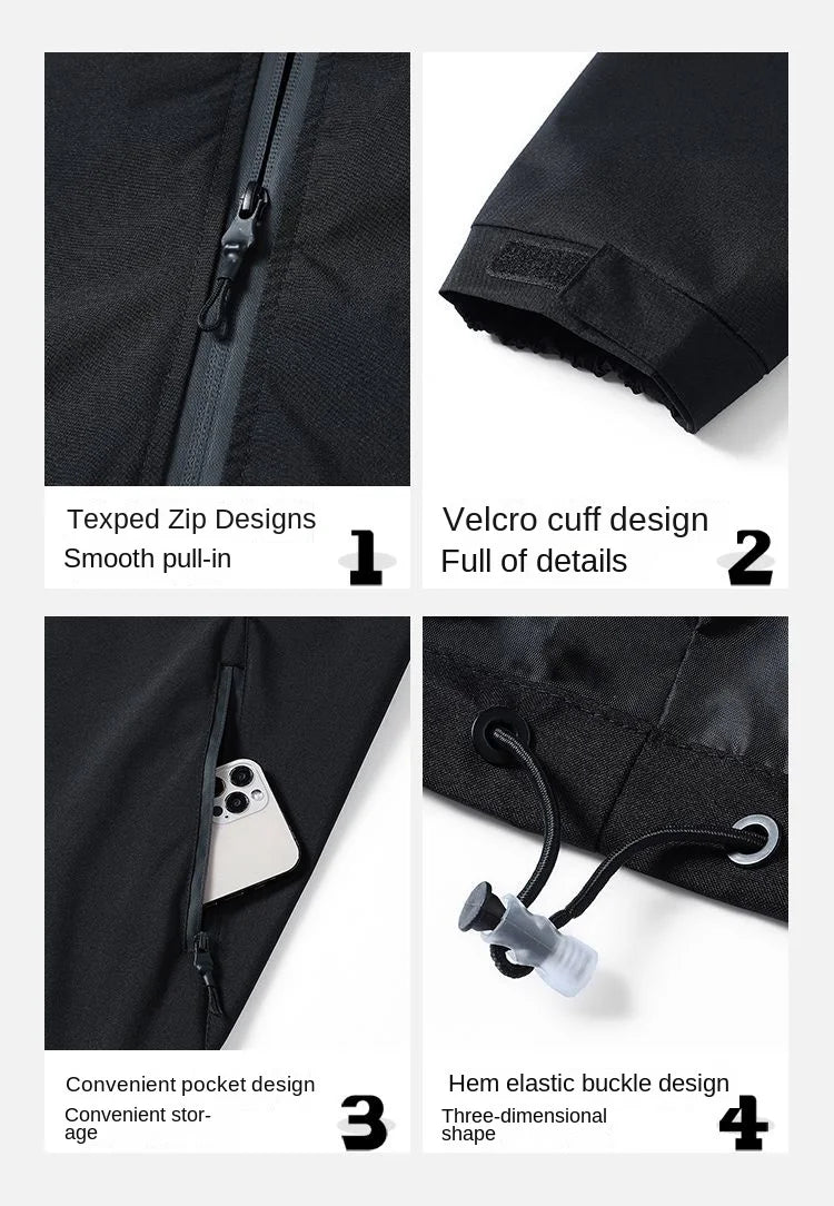 Modern Hooded Zipper Trench Coat
