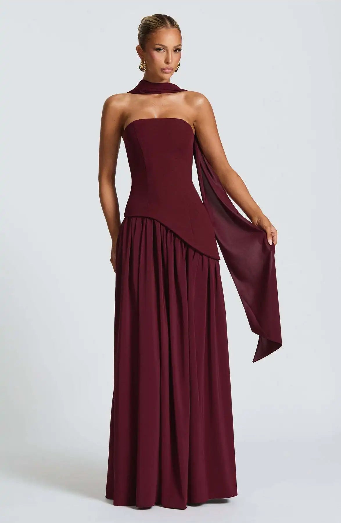 Chiffon Lace Ethereal Evening Gown