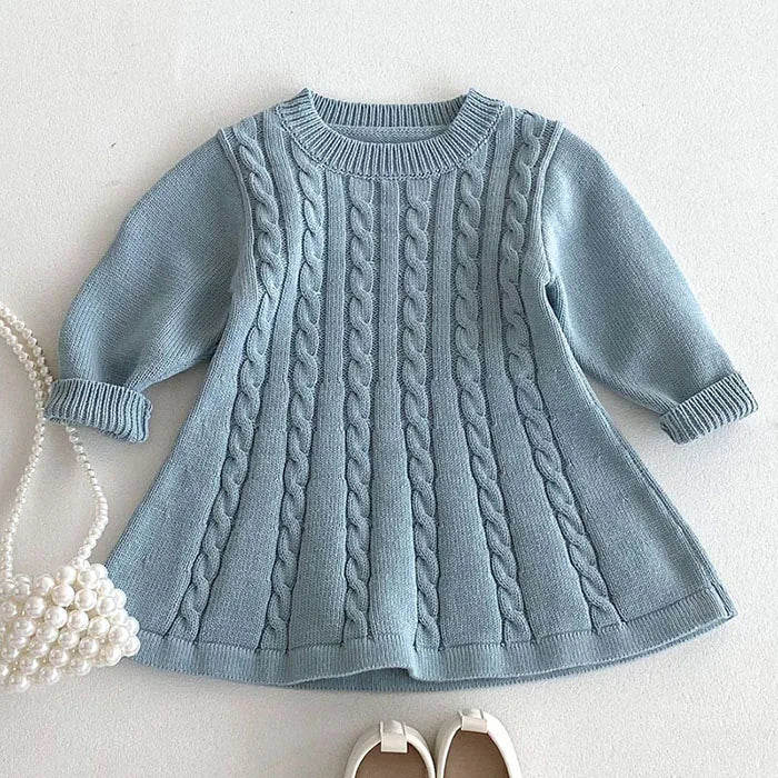 Knitted Princess Party Girls Dress
