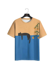 Y2K Anime Cat Printed Tee